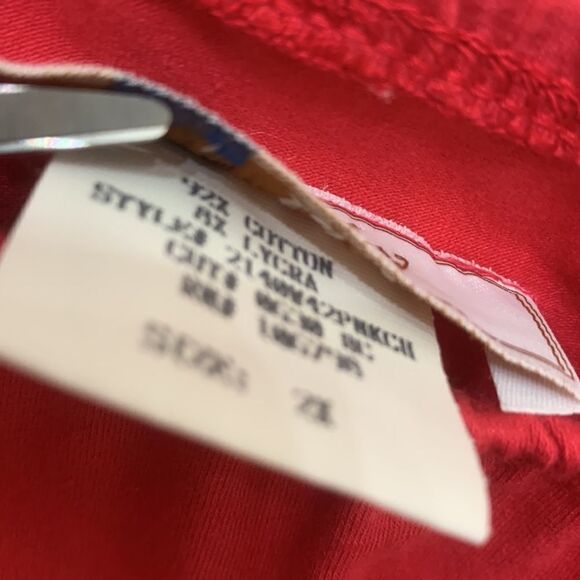 Cherry Pink Size 2X Stretch Lily 3 Tier Ruffled Skirt Lace Trim Cotton Lycra - Picture 3 of 8